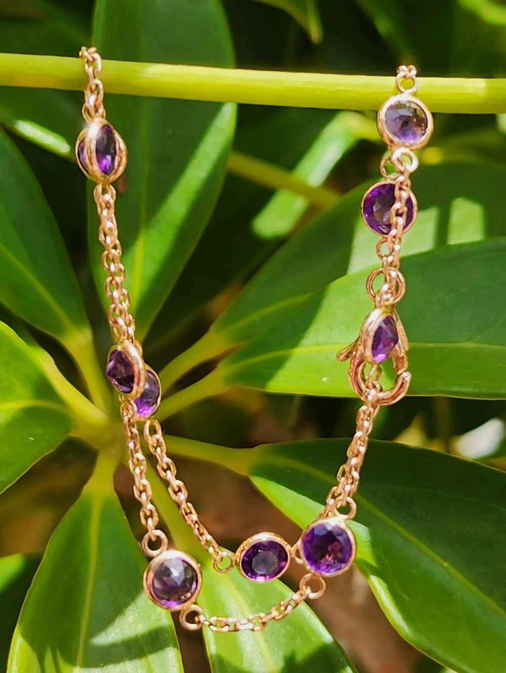 Effy Amethyst 14Kt Rose Gold Bracelet